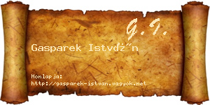 Gasparek István névjegykártya
