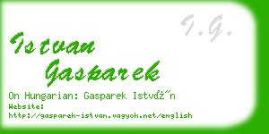 istvan gasparek business card